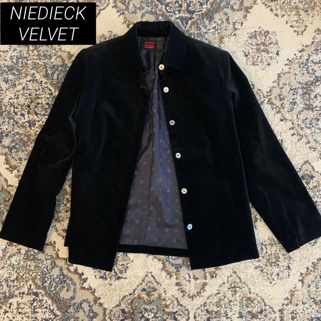 美品【NIEDIECK VELVET】比翼ボタン　裏地あり　ベルベット