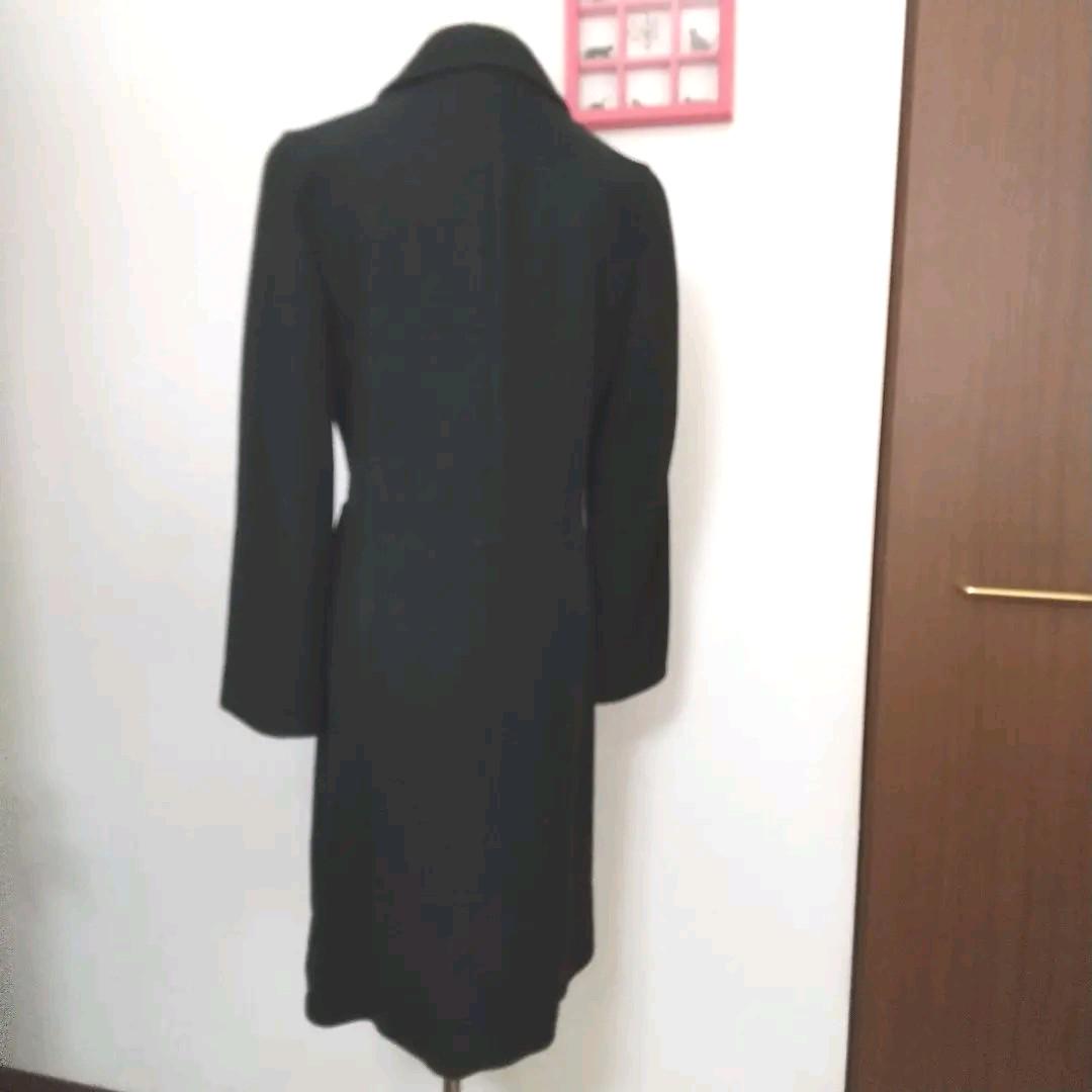 即納!最大半額!】 黒 サイズ38 ウールロングコート バーバリー ...