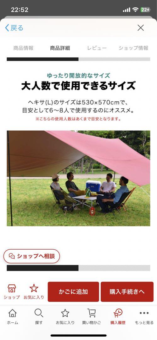 タープ テント 530 x 570cm タープテント ヘキサタープ
