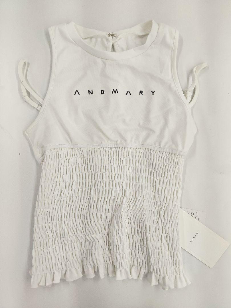 在庫処分 半額 Ami andmary shirring メルカリ - 即納 アイボリー tops logo トップス