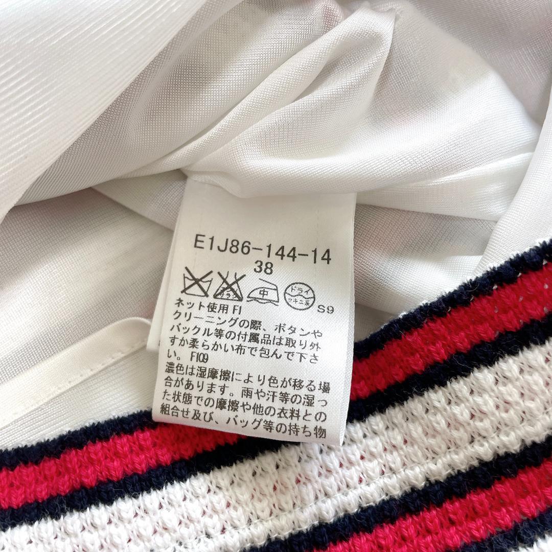 バーバリーブルーレーベル ボーダー切替ワンピース ネイビー×赤
