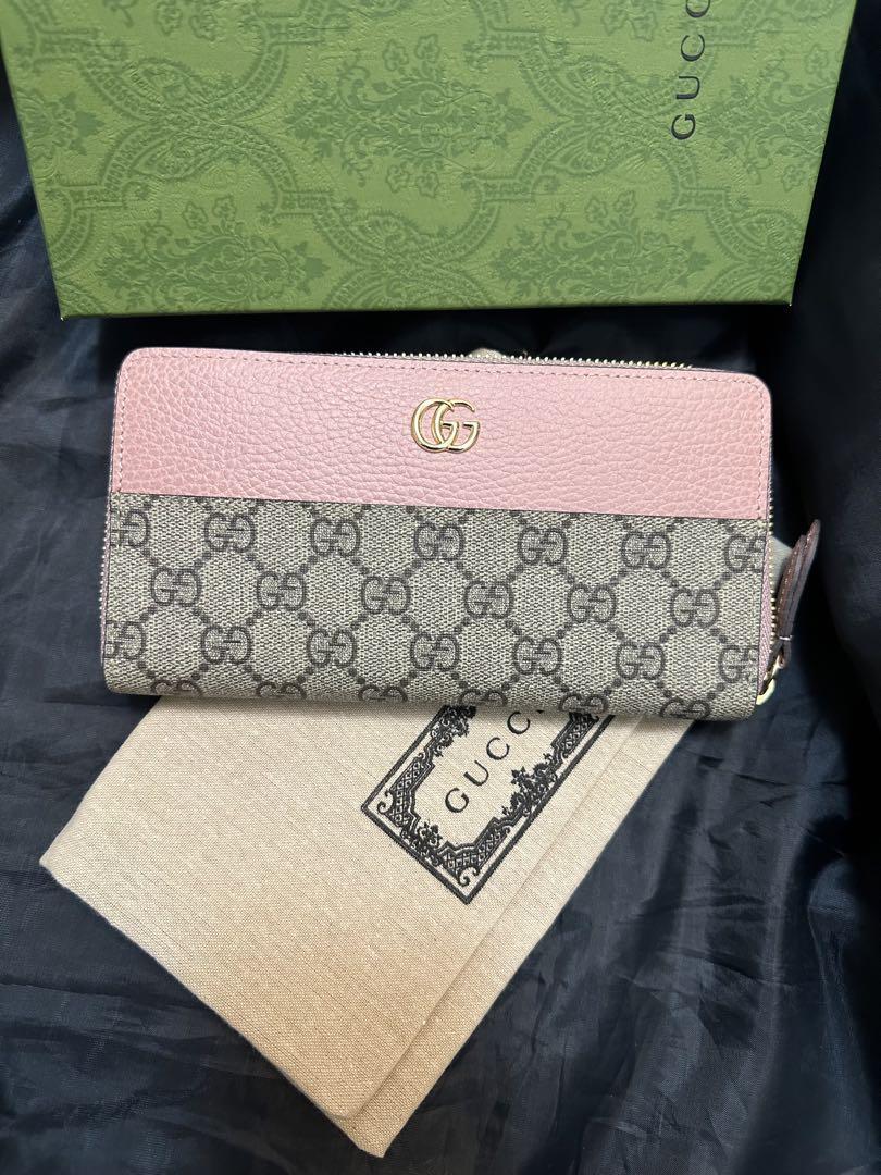 GUCCI グッチ ダブルG スプリーム キャンバス ジップ ウォレット 長財布
