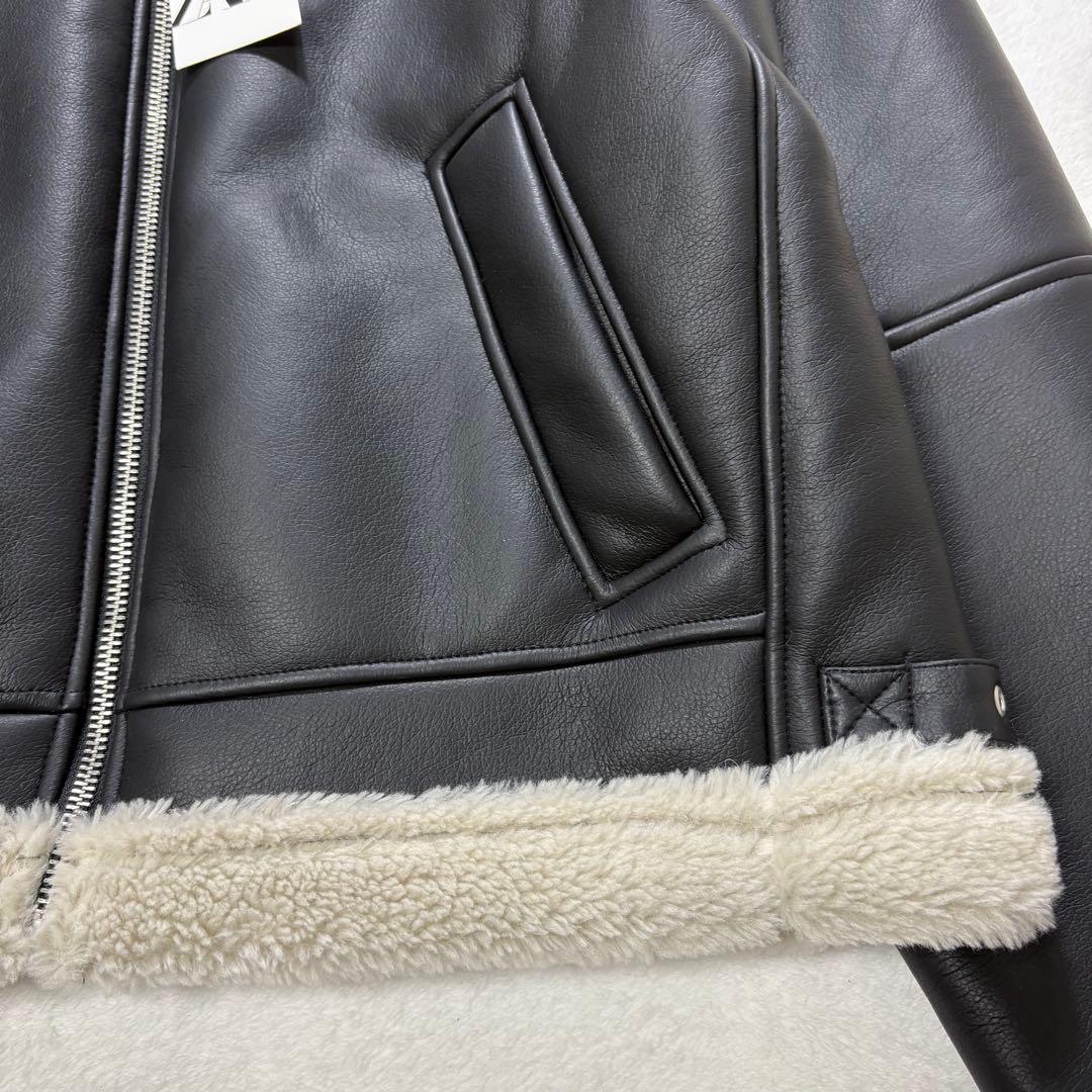 【新品】ZARA フェイクムートン ジャケット B-3 フライトジャケット 【新品】ZARA フェイクムートン ジャケット B-3 フライトジャケット