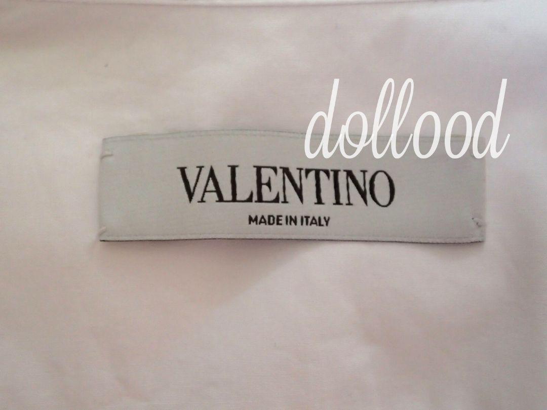 VALENTINO ヴァレンティノ ローズ シャツ 38 ホワイト フラワー