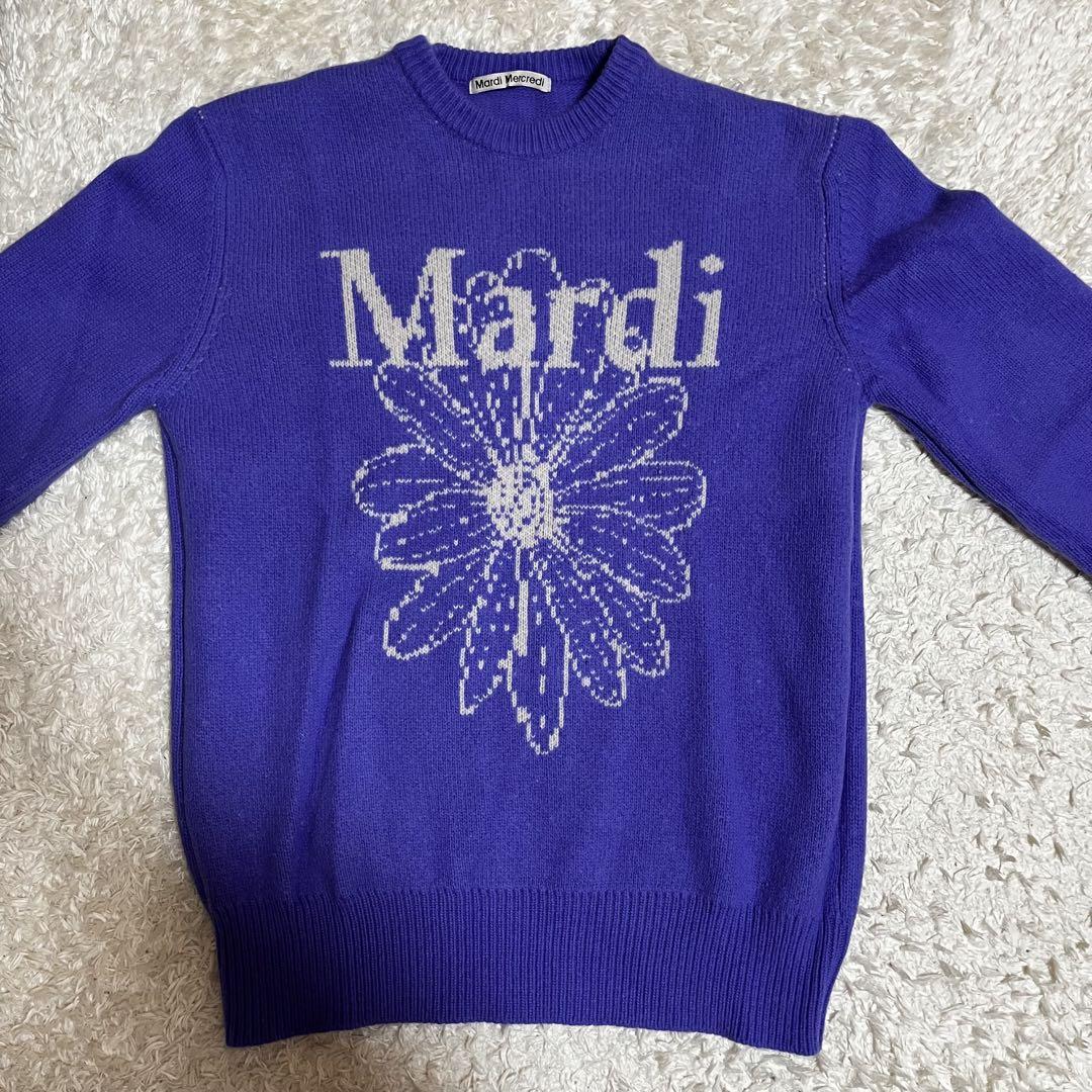 Mardi Mercredi マルディ　半袖ニット 紫 Mardi Mercredi マルディ 半袖ニット 紫 - メルカリ