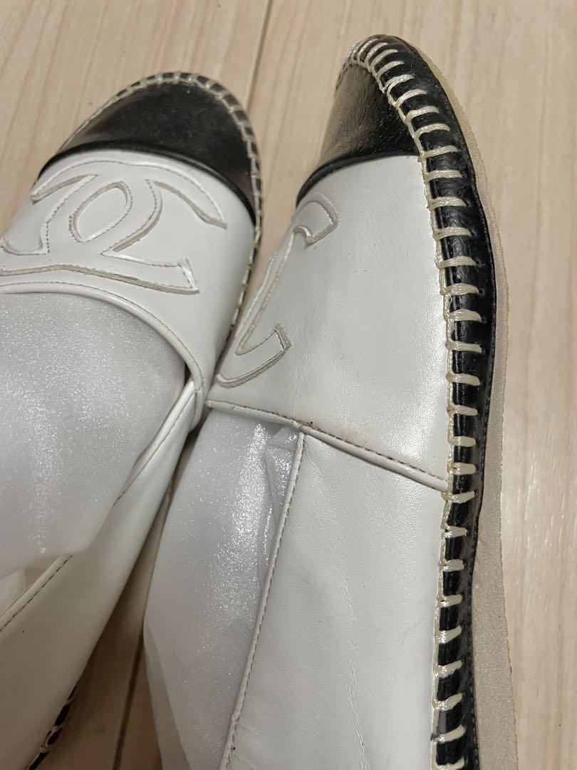 シャネル　CHANEL フラットシューズ　パンプス　白×黒　サイズ23