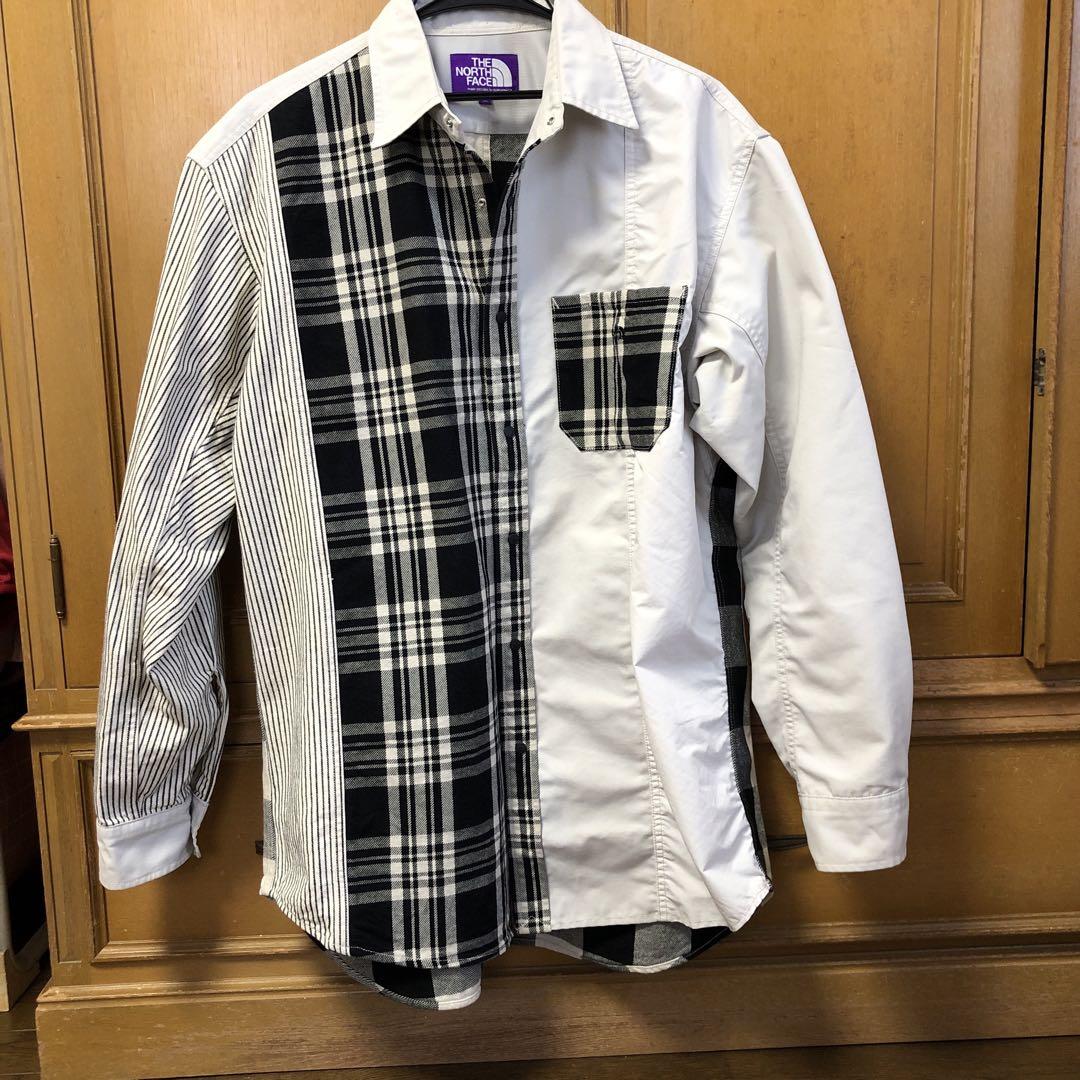THE NORTH FACE PURPLE LABEL パッチワークシャツ　M