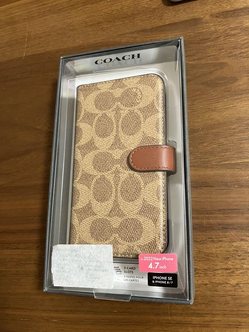 新品未開封】新品 COACH コーチ iPhone SE 8 7 手帳型ケース