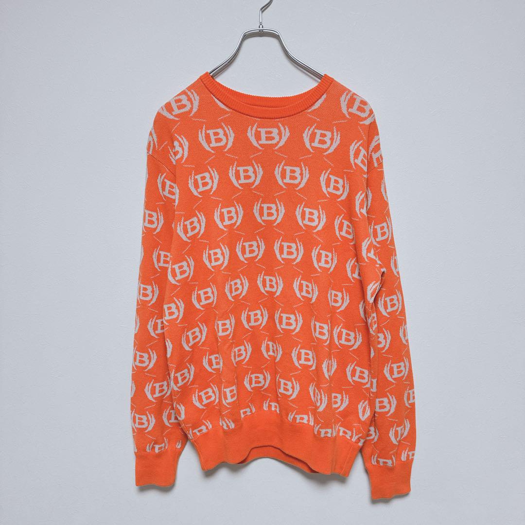 BlackEyePatch オレンジ ロゴニットセーター size M-L相当