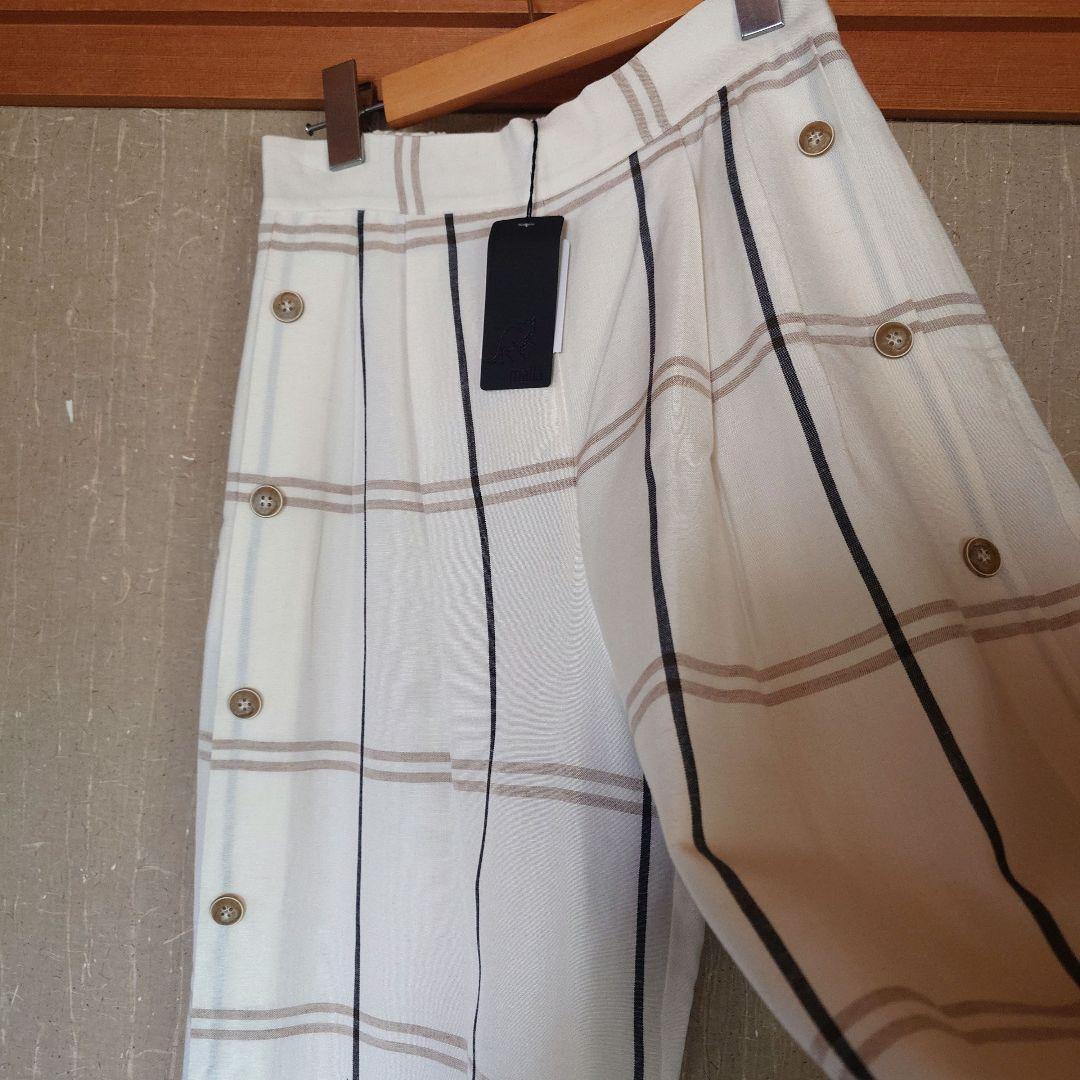 新品タグ付き★mallaマーラ（LUCAルカ購入）★薄手ワイドパンツ★38（M）