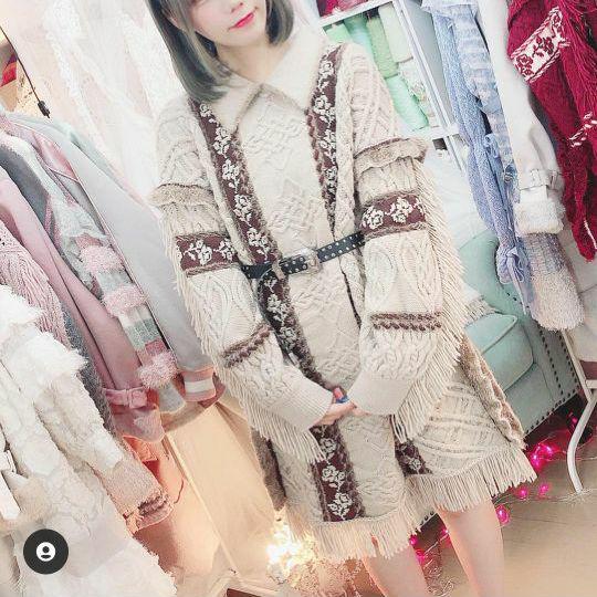 rurumu: 2019 AW vvitch rose knit OP