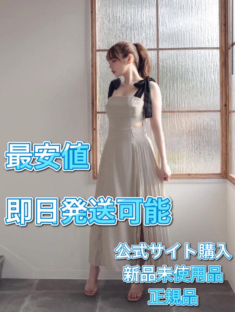 ワンピース Ann ribbon pleats dress Andmary Ann ribbon pleats dress ワンピース
