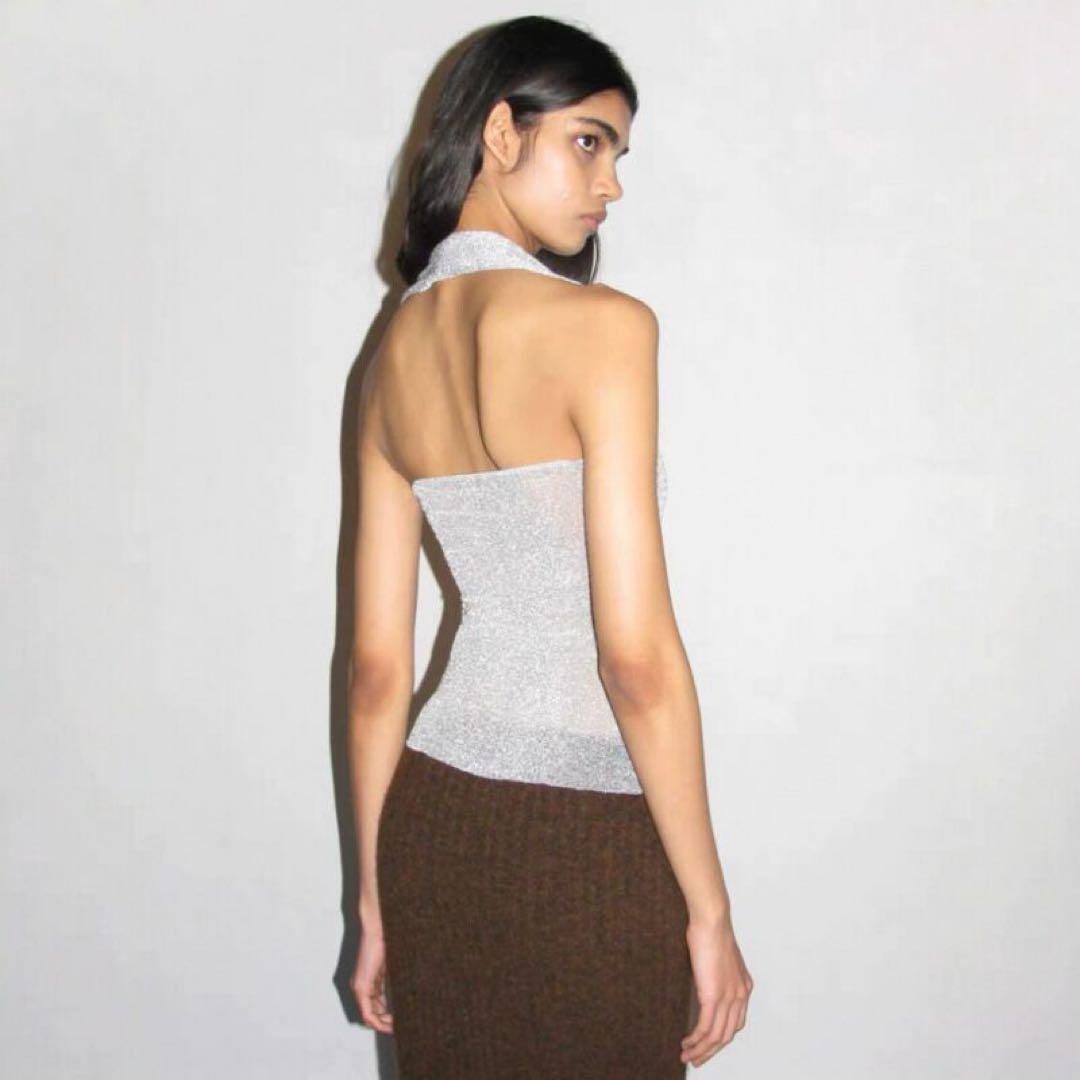 paloma wool シルバーメッシュ ハルターネックビスチェ - メルカリ