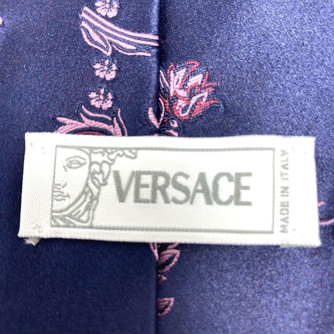 【極美品】 VERSACE ネクタイ 新品同様 ブランドロゴ 希少品 ペイズリー