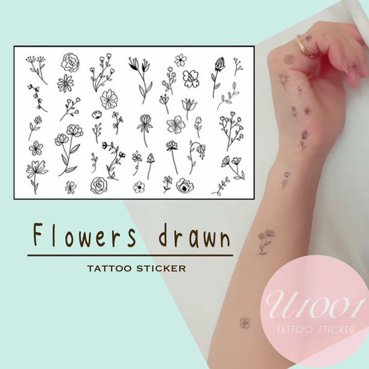F 1 Flowers Drawn タトゥーシール 花 小さめ おしゃれ 韓国 メルカリ F 1 Flowers Drawn タトゥーシール 花 小さめ おしゃれ 韓国 メルカリ