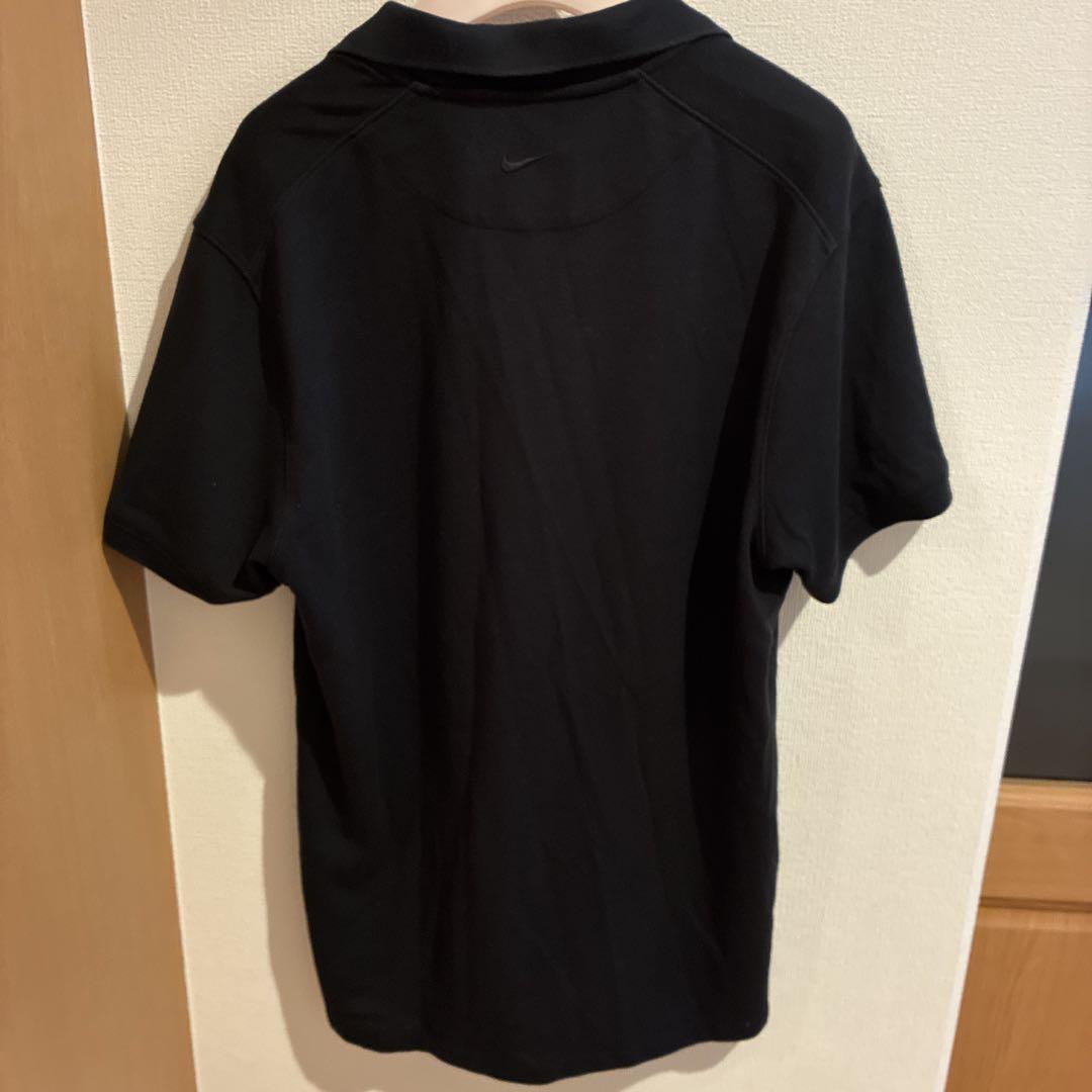 美品】Nike テニスロゴ刺繍DRI-FIT ブラックポロシャツXLサイズ