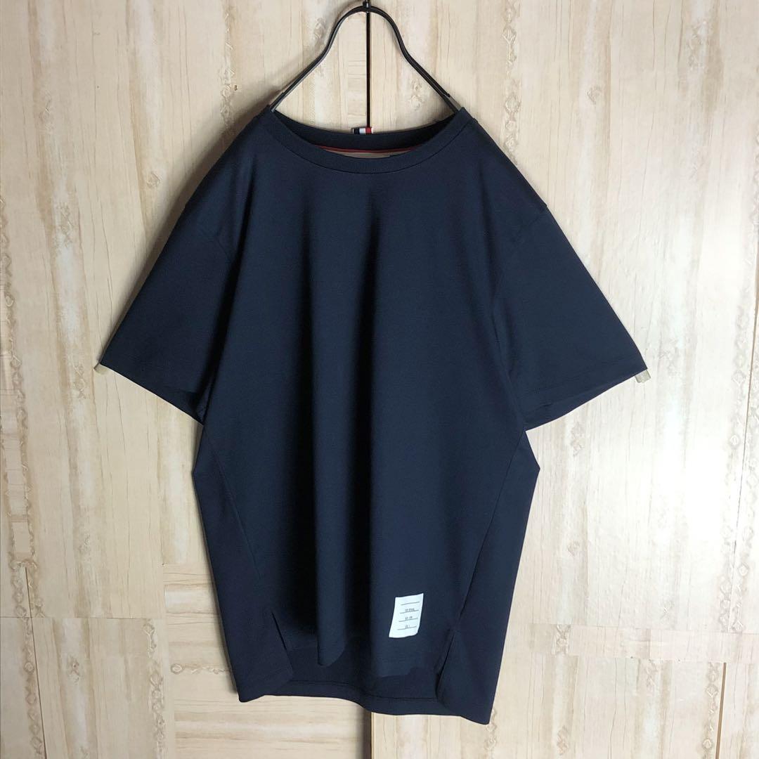 THOM BROWNE トムブラウン tシャツ 半袖 ボーダー ワッペン付き