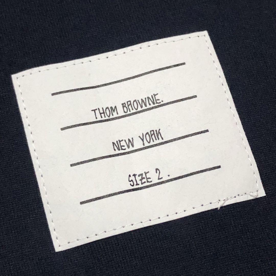 THOM BROWNE トムブラウン tシャツ 半袖 ボーダー ワッペン付き