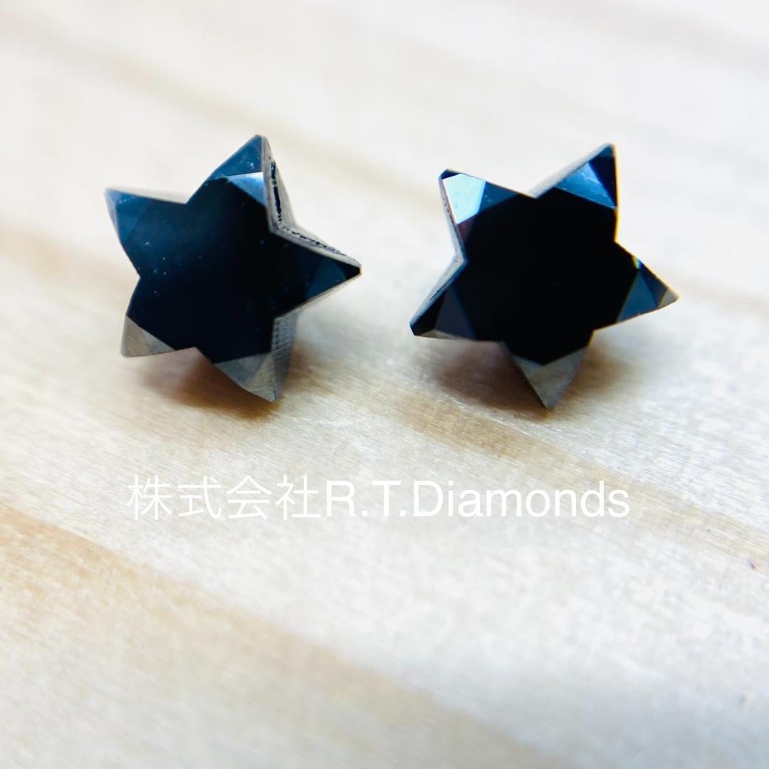されるなど⒔ STARセット石 0.461ct 0.451ct aZCtc-m38110102622 ブラックダイヤモンド かくカット