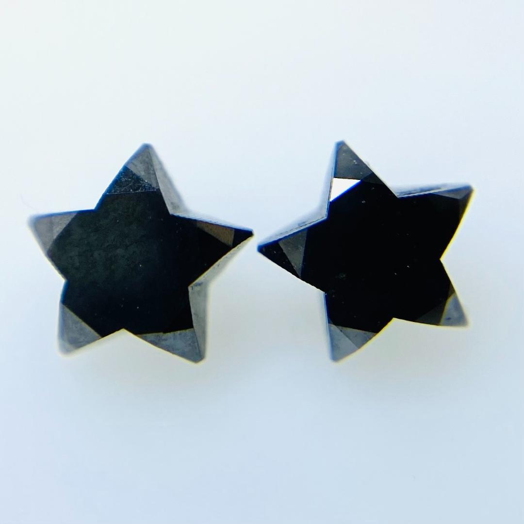 されるなど⒔ STARセット石 0.461ct 0.451ct aZCtc-m38110102622 ブラックダイヤモンド かくカット