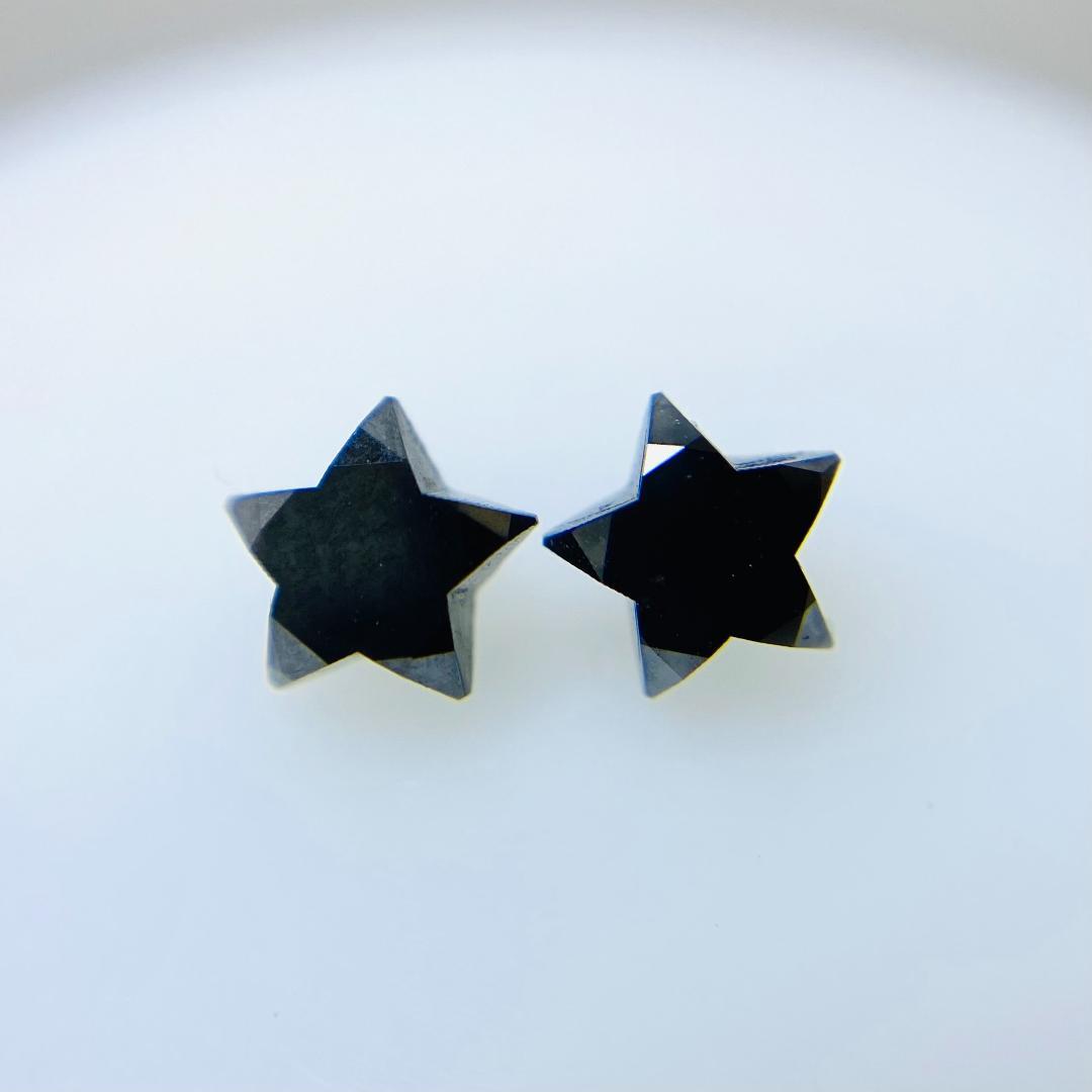 されるなど⒔ STARセット石 0.461ct 0.451ct aZCtc-m38110102622 ブラックダイヤモンド かくカット