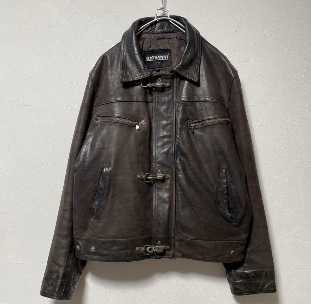 お歳暮 80s 90s vintage ファイヤーマンジャケット レザージャケット ジャケット・アウター
