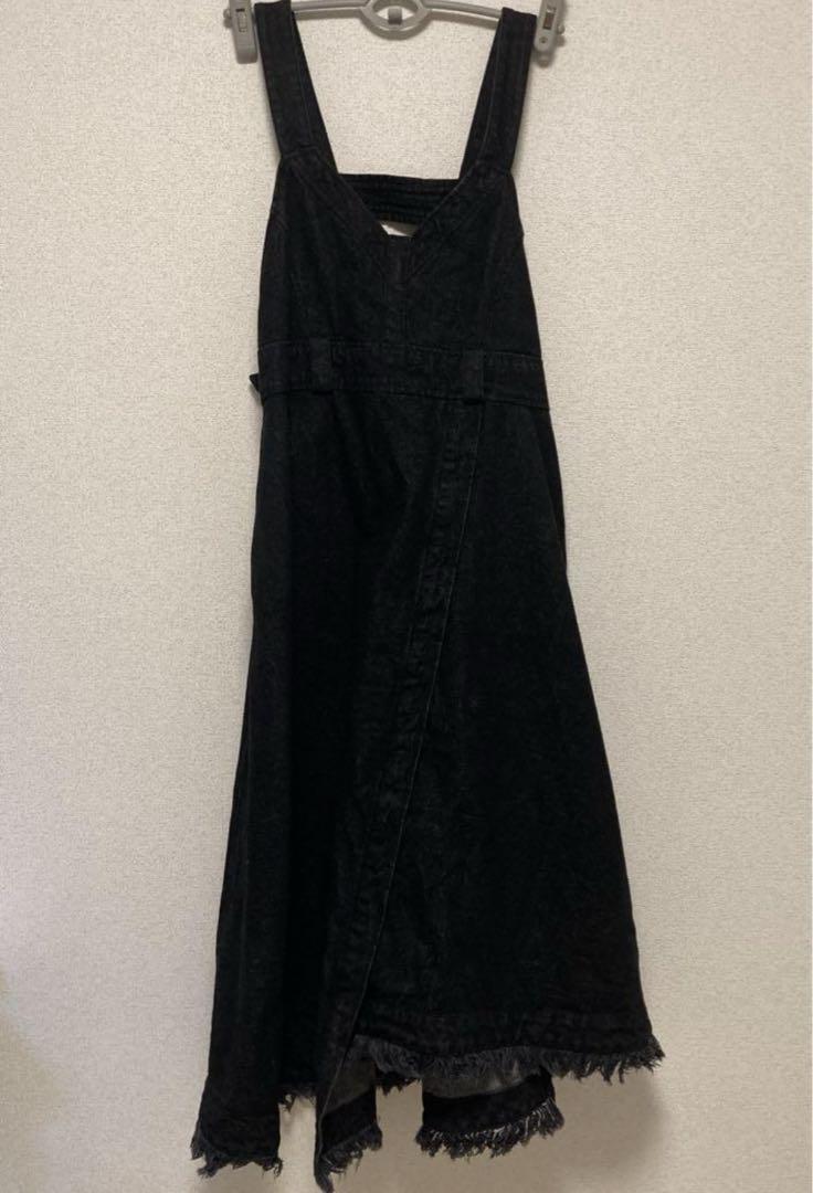 【美品】【PINUE】デニムジャンパースカート pinue デニムジャンパースカート