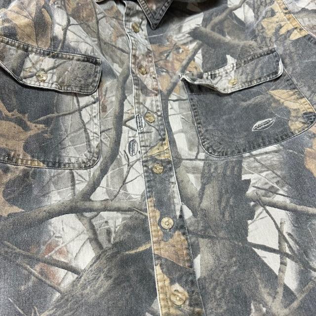 USA古着 90s～ Wrangler リアルツリーカモ コットンシャツ L程度