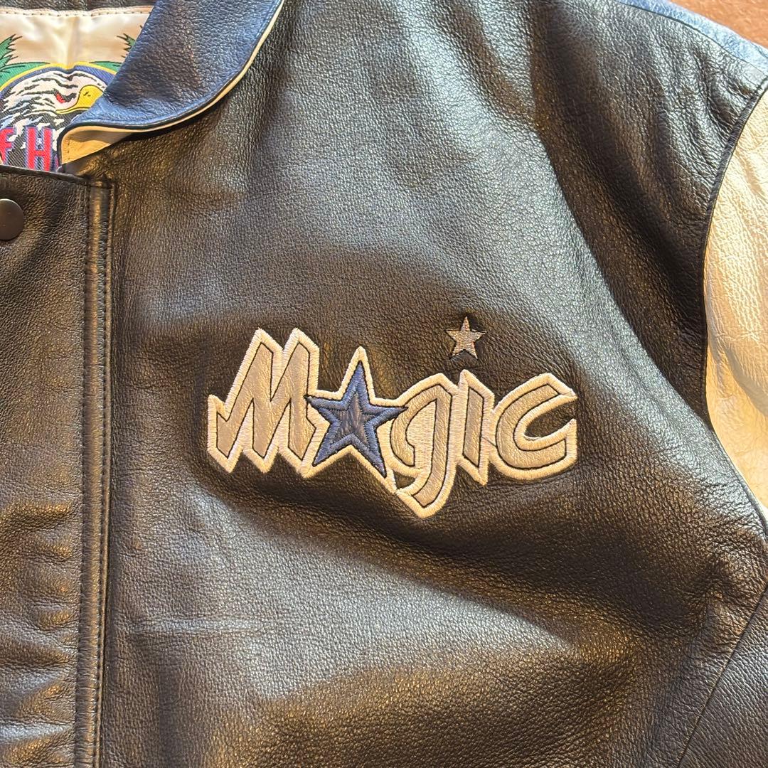 な*ん様 90s Jeff Hamilton Orlando Magic レザー 90s Jeff Hamilton Orlando Magic レザースタジャン - メルカリ