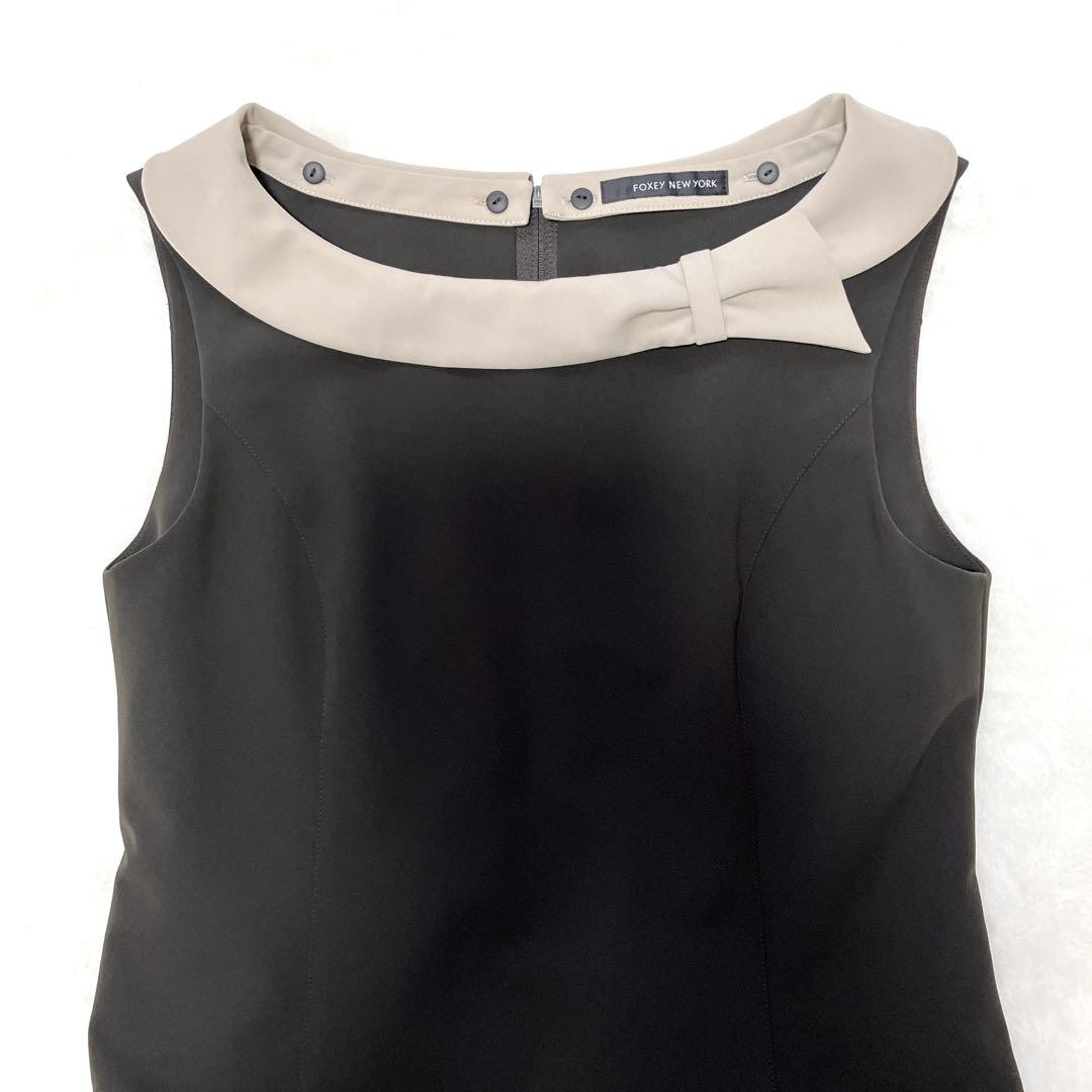【最終価格】美品•foxeyNEWYORKレイニーワンピース FOXEY NEW YORK レイニーフレアワンピース（フォクシー