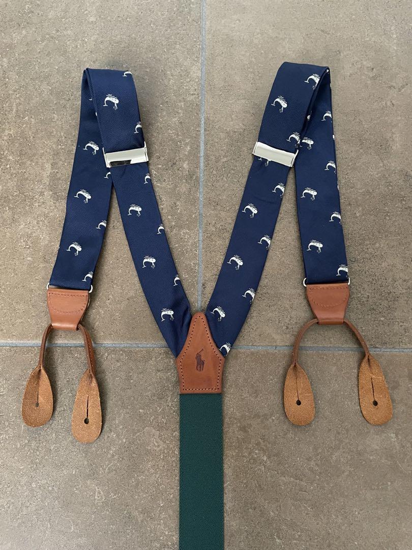 POLO RALPH LAUREN レザーコンビサスペンダー 英国製