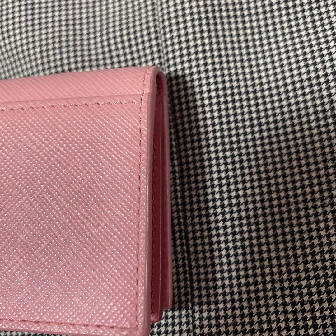 プラダ PRADA サフィアーノ レザー リボンモチーフ 名刺入れ カードケース