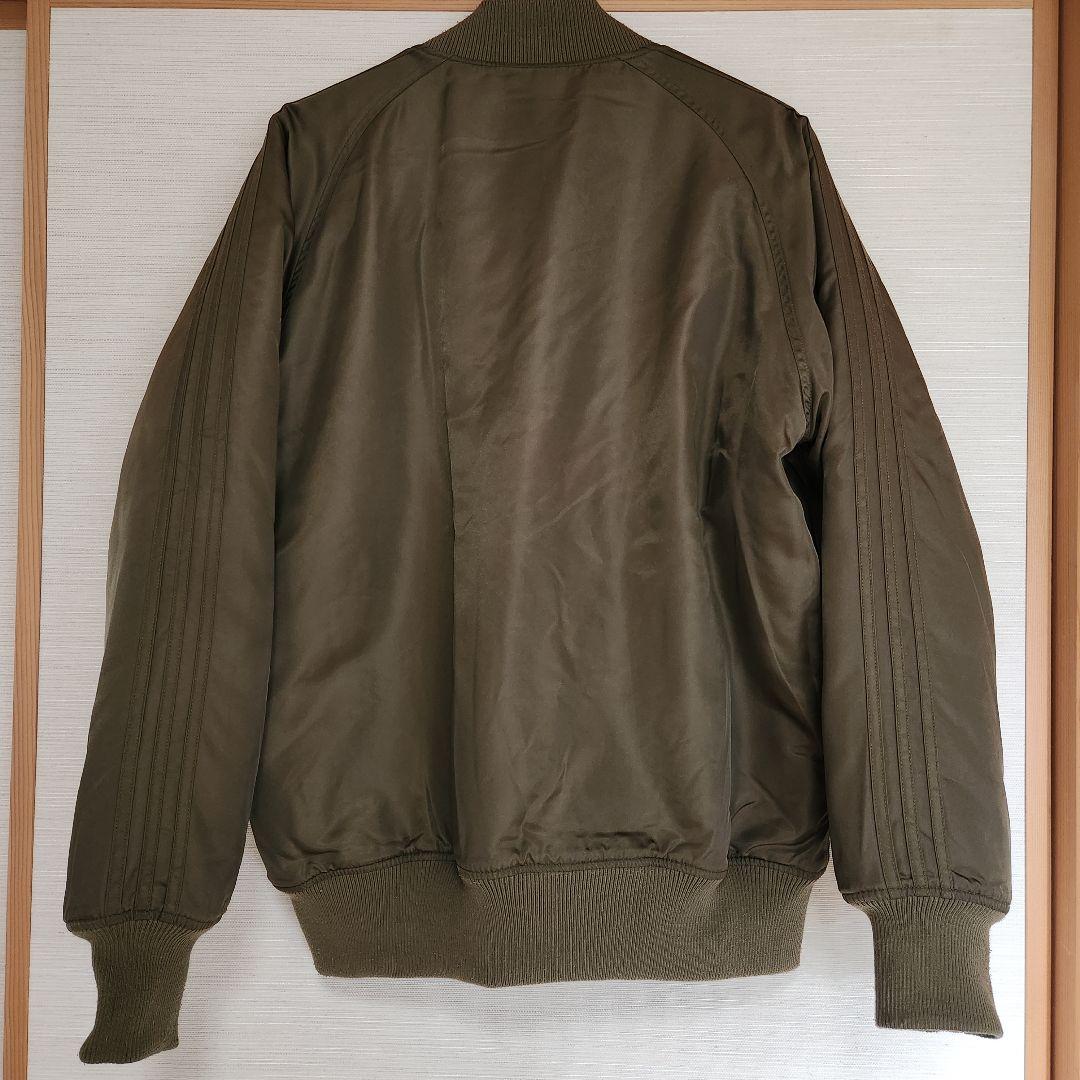 [美品][即発送]adidas MA-1 ジャケット オリーヴ色裏地キルティング