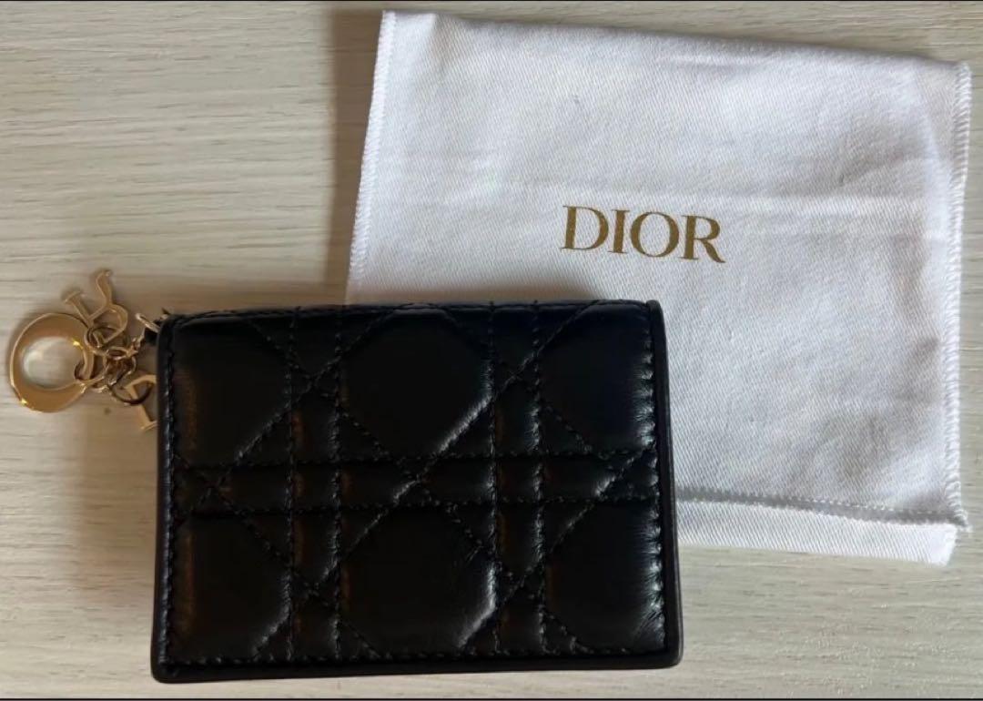 Dior ブラックレザー カードケース