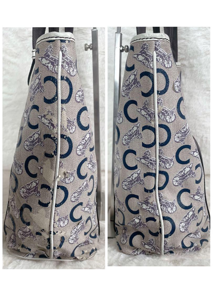 人気 希少✨レトロ可愛い CELINE セリーヌ 馬車柄 トートバッグ バッグ