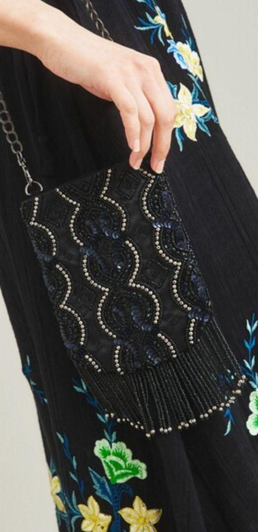 D222203 GRACE CONTINENTAL ビーズ刺繍ショルダーバッグ - メルカリ