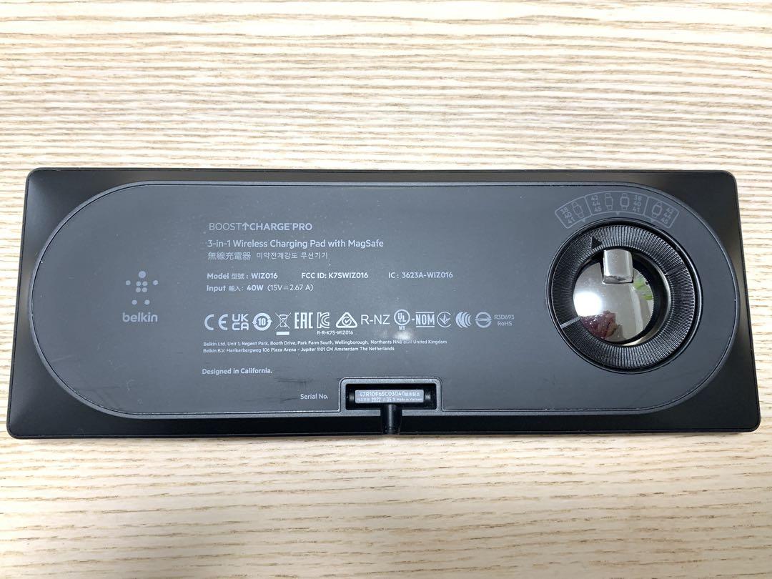 H22 Belkin 3-in-1 ワイヤレス充電器 WIZ016 充電パッド