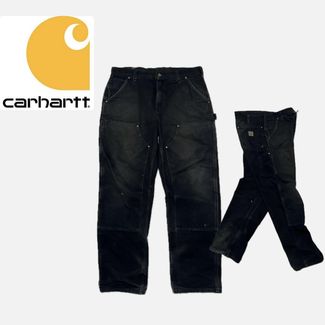USA製 Carhartt カーハート ダブルニー ダック ブラック 黒