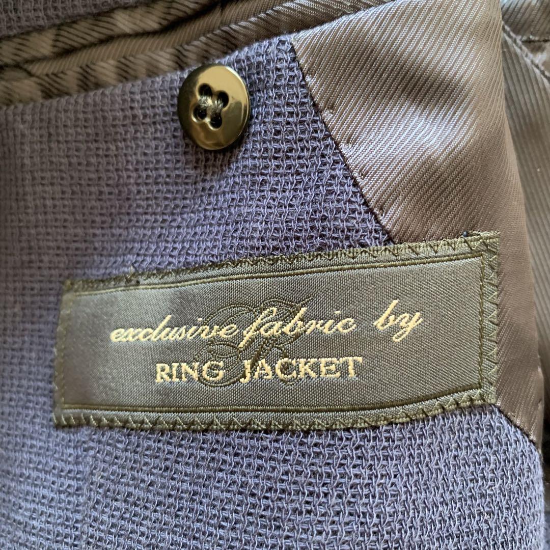 RING JACKET テーラードジャケット ネイビー コットン 46サイズ