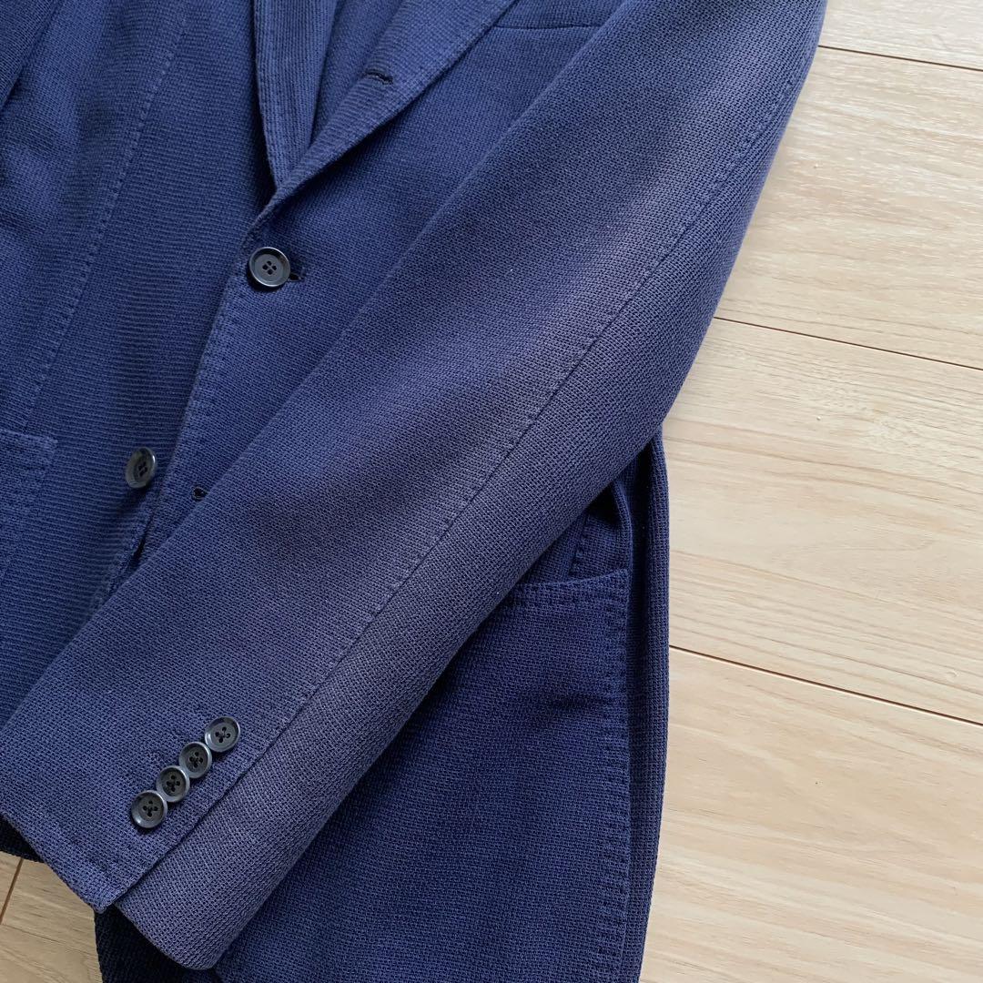 RING JACKET テーラードジャケット ネイビー コットン 46サイズ
