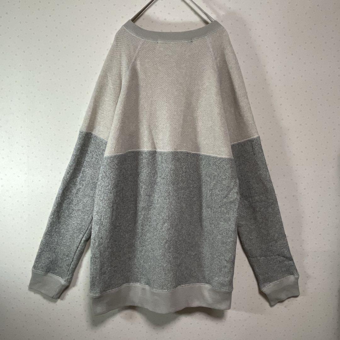 美品 トレーナー スウェット グレー M 薄手 シンプル コットン100