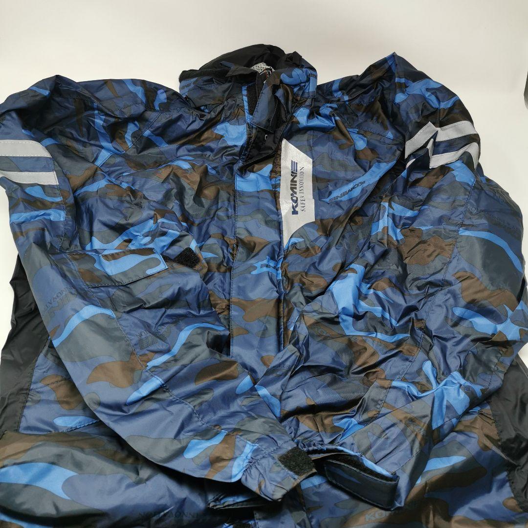 KOMINE RK-539 レインウェア Sサイズ ブルーカモ
