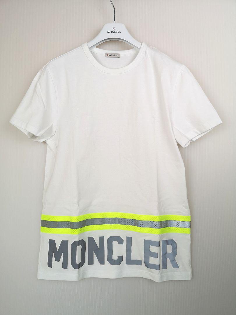 MONCLER ホワイト Tシャツ Sサイズ モンクレール Tシャツ カットソー ホワイト レディース MONCLER