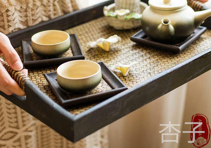 正規店新品 茶盤 藤編 茶道 手作り 收納 7lKZh-m38145921123 皿 茶具 茶道具 正規店
