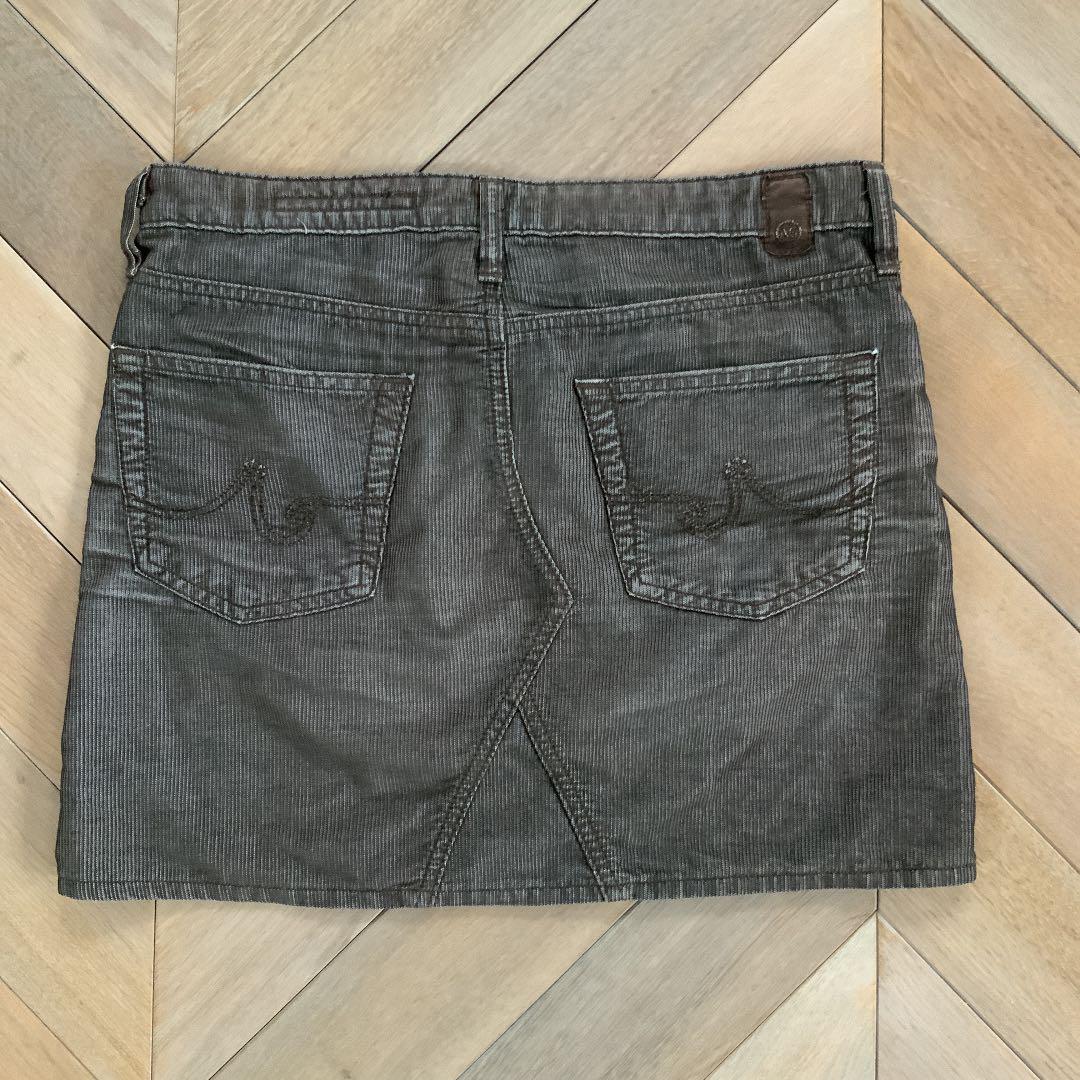 ダメージ加工コーデュロイミニスカート