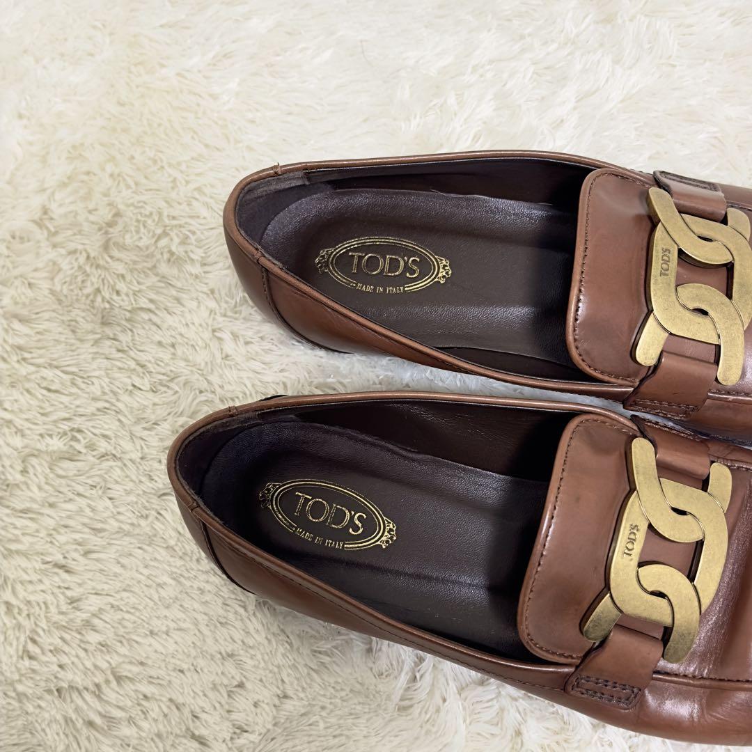 【美品】TOD'S トッズ ケイト ローファー 金具 オックスフォード 24.5