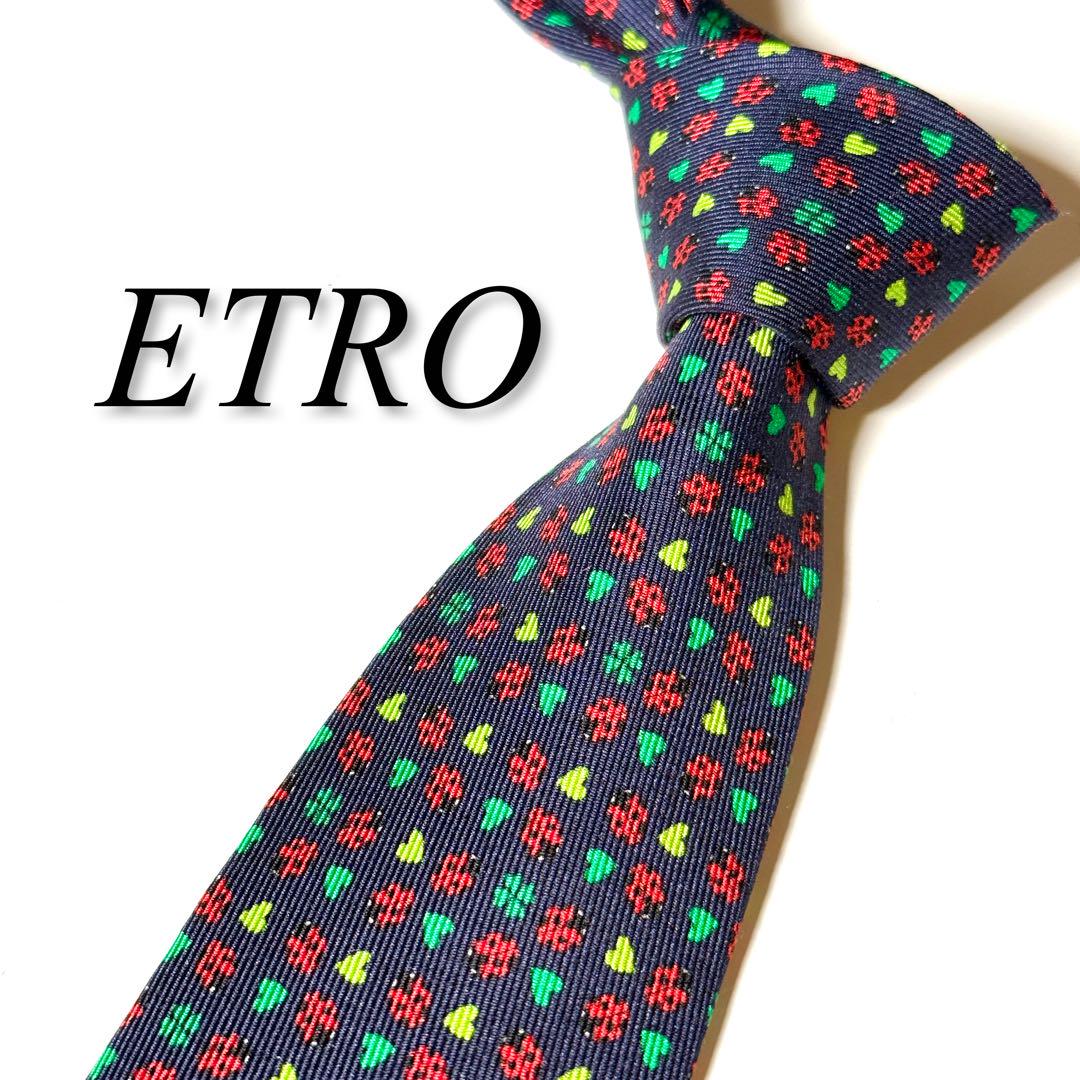 【NEW限定品】 美品】 ETRO メルカリ - ネクタイ ネイビー系 アニマル柄 エトロ 小物