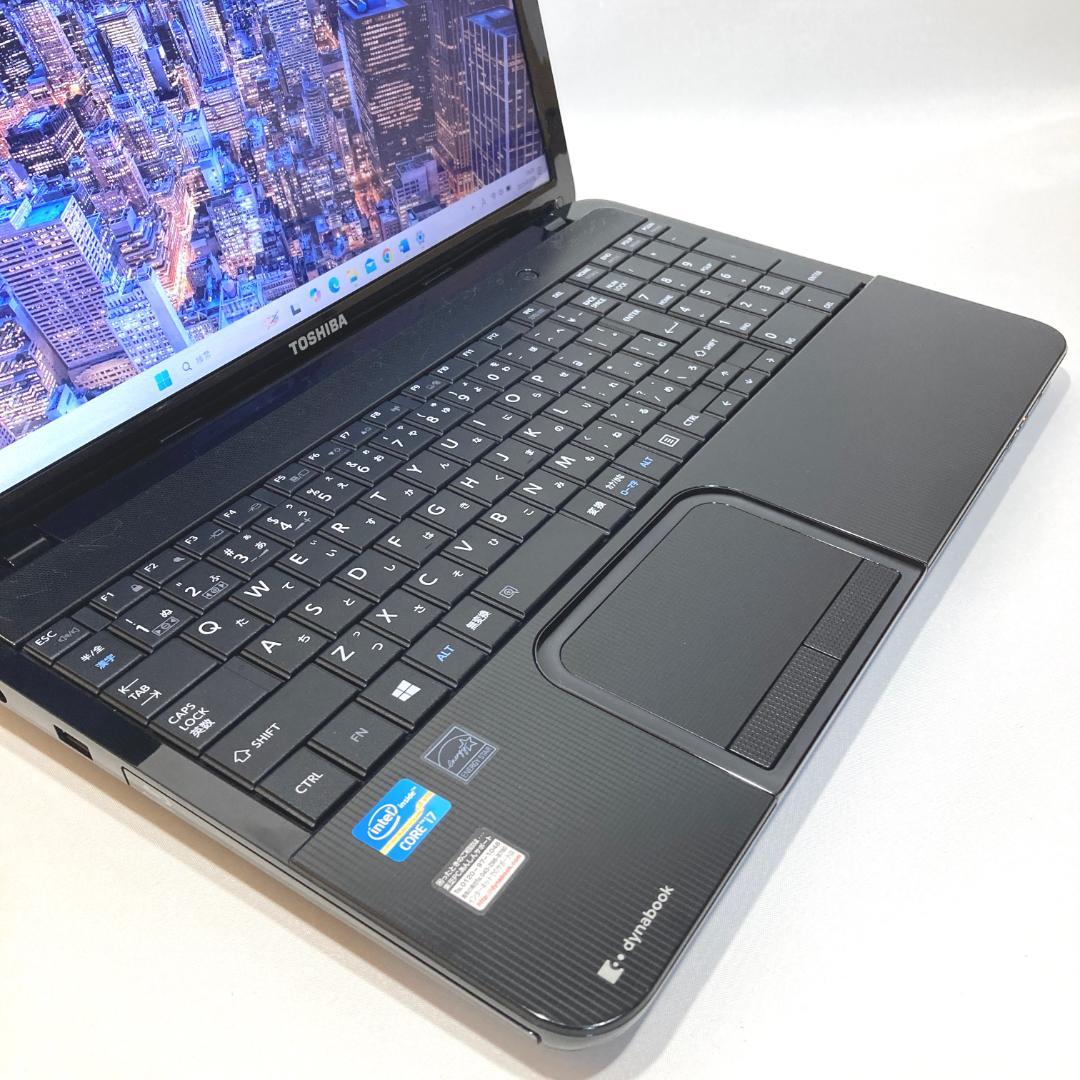 初心者向✨超速i7＆SSD・オフィス付◇黒◇すぐ使えるノートパソコン◇T24-1