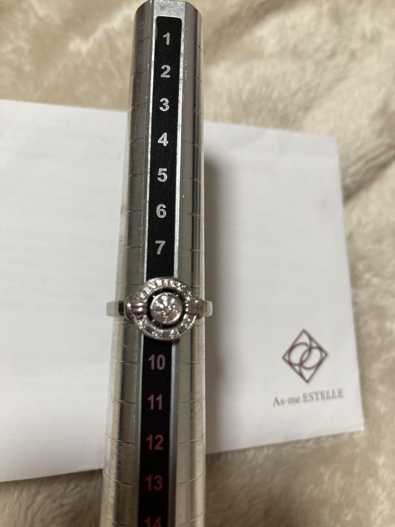 pt 900 ダイヤリング　0.2ct 0.０４ct