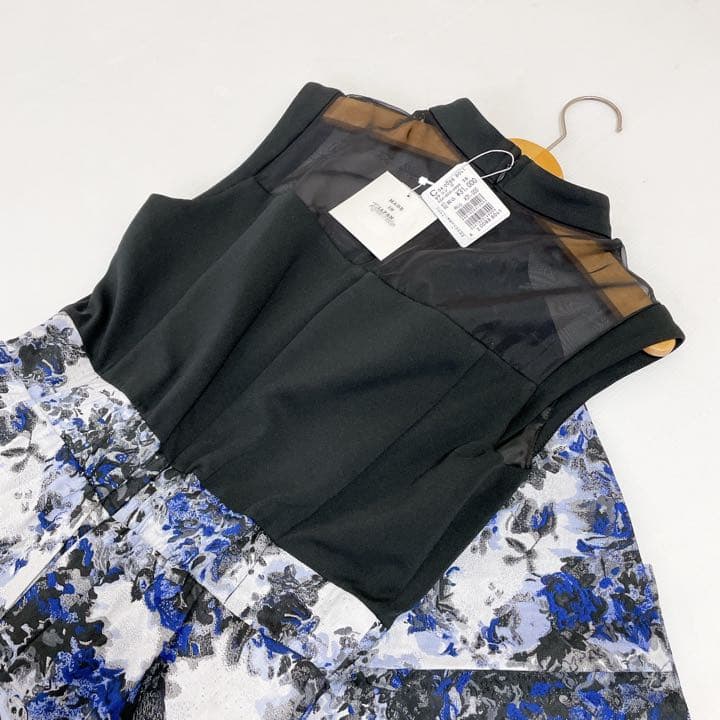 史上最も激安 ☆◇スコットクラブ系列◇フラワープリント切替ドレス